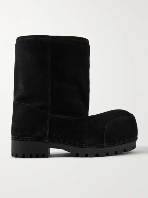 BALENCIAGA Men's Alaska Fur Bootie in Black | REVERSIBLE