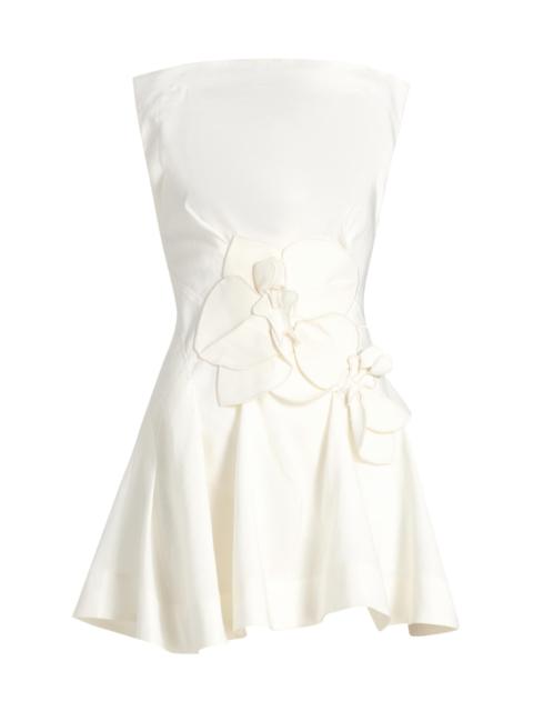 Acler Women's Warra Floral-Appliqué Linen A-Line Minidress - Ivory