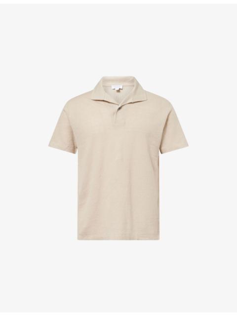 Sunspel Linen Pique Polo Shirt