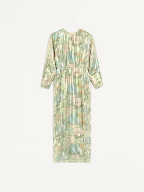 Valentino LUREX DRESS WITH APRÈS L'HIVER SANDERSON DÉGRADÉ PRINT