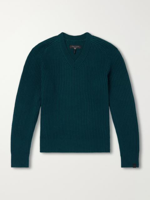 rag & bone Ribbed Wool and Cashmere-Blend Sweater