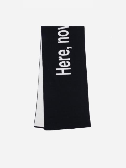 MSGM Knit scarf with lettering