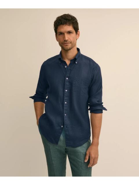 Brooks Brothers Washed Cotton Seersucker Button-Down Collar Sport Shirt