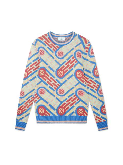 CASABLANCA Candy Ping Pong Monogram Knit Sweater