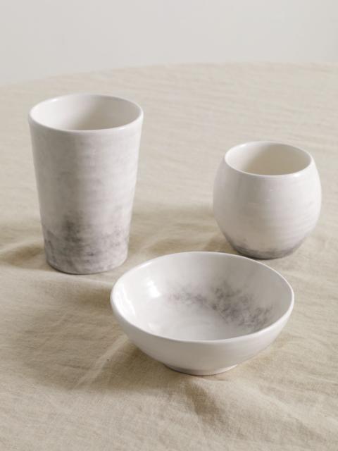 Brunello Cucinelli Set of three ceramic bowls Stone