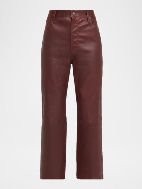 FRAME The Leather Reboot Crop Jeans