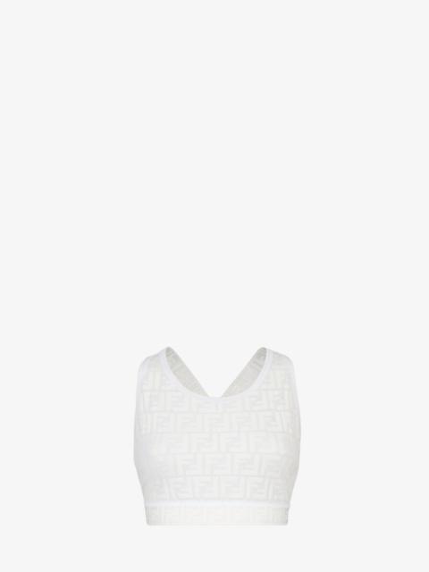 FENDI White tech fabric top