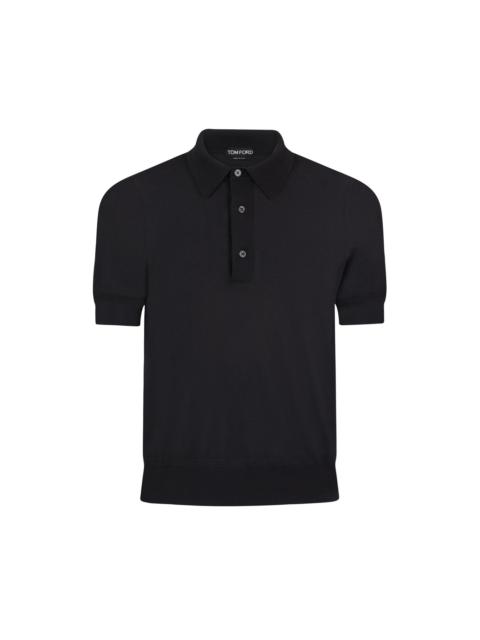 TOM FORD FINE GAUGE CASHMERE 실크 폴로