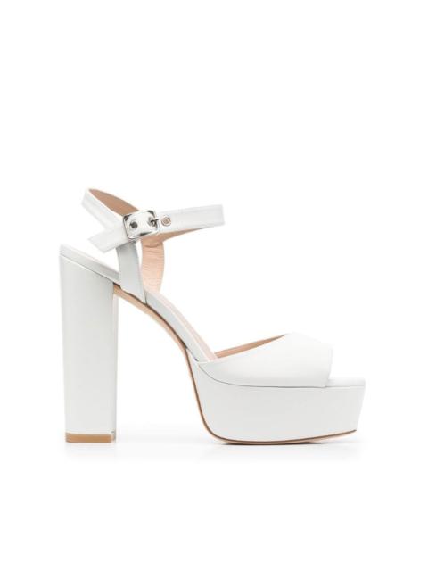 Stuart Weitzman 140mm leather platform sandals