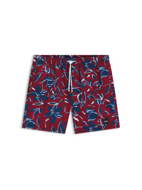 BOSS SWIM TRUNKS WITH ALLOVER PRINT