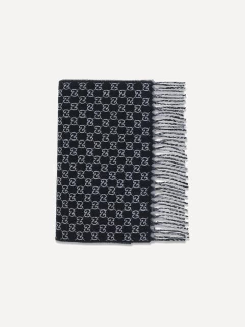 GUCCI Wool and cashmere Scarf with a gradient GG motif
