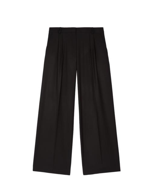 The Kooples BLACK WOOL WIDE-LEG PANTS