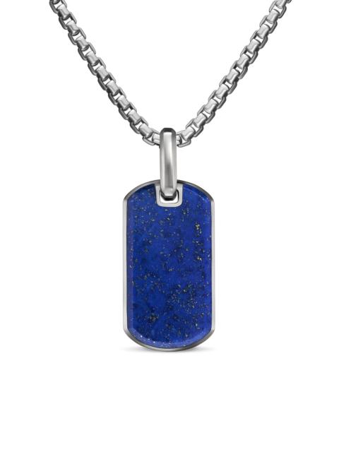 DAVID YURMAN Men's Chevron Tag in Sterling Silver - Lapis Lazuli
