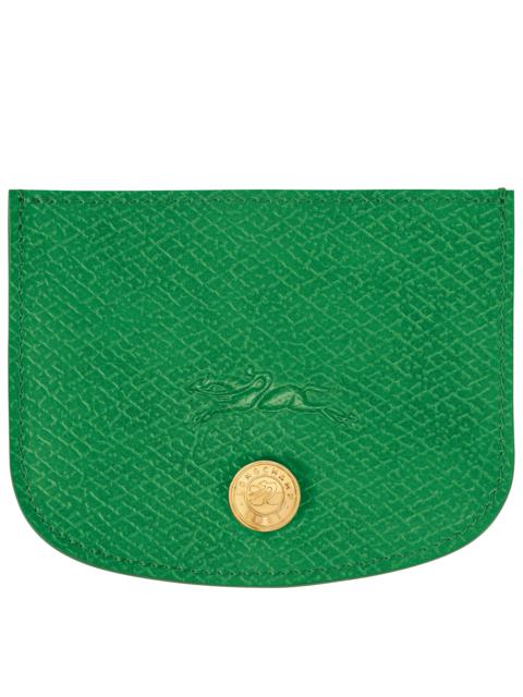 Épure Card holder Green - Leather