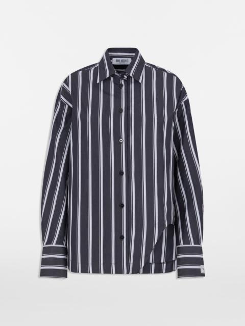 THE ATTICO WHITE AND NAVY BLUE SHIRT
