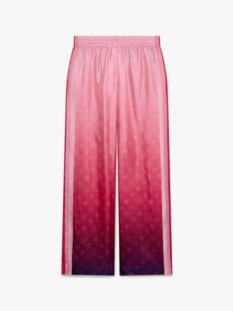 CASABLANCA Aubergine Gradient Icon Logo Silk Trousers | Casablanca Paris