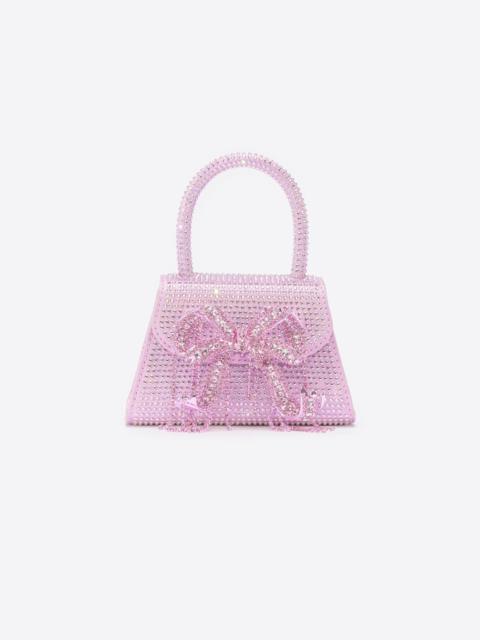 self-portrait Pink Rhinestone Embellished Micro Bow Bag