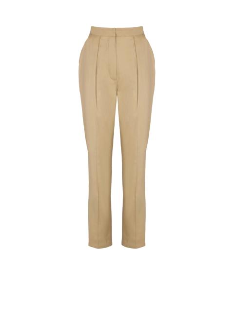 Balmain Darted 7/8 trousers in cotton gabardine