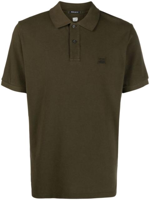 logo-embroidered cotton polo shirt