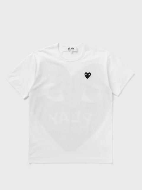 Comme des Garçons PLAY LOGO PRINT BLACK EMBLEM TEE
