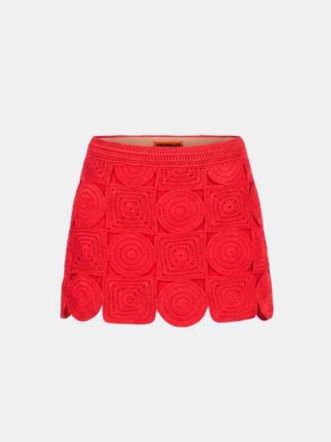 SIMONMILLER Beep Beep Mini Skirt In Red Multi-Shape