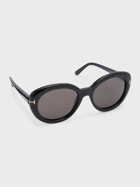TOM FORD Lily Monochrome Acetate Cat-Eye Sunglasses