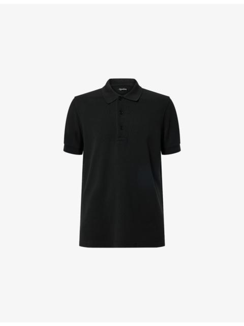 TOM FORD Short-Sleeve Piquet Cotton-Blend Polo Shirt