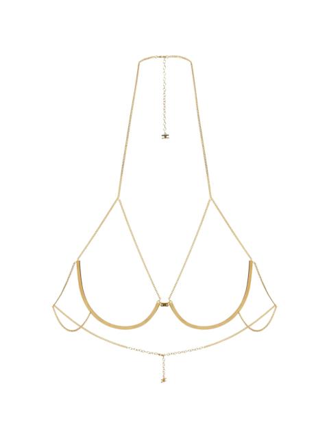 ELISABETTA FRANCHI Elisabetta Franchi Bodychain Necklace In Golden Metal