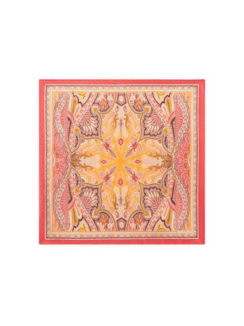 Etro paisley silk pocket square