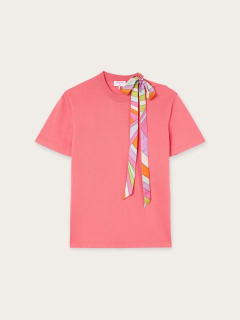 PUCCI T-SHIRT WITH SCARF DETAIL