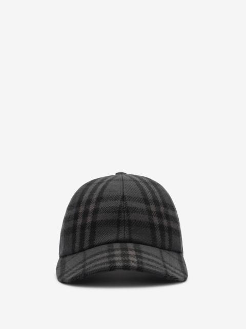 Burberry Check Wool Baseball Cap