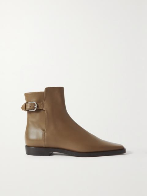 TOTEME + Net Sustain The Belted Leather Ankle Boots