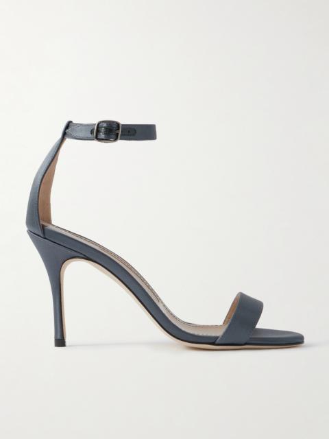 Manolo Blahnik Chaos 90 Satin Sandals