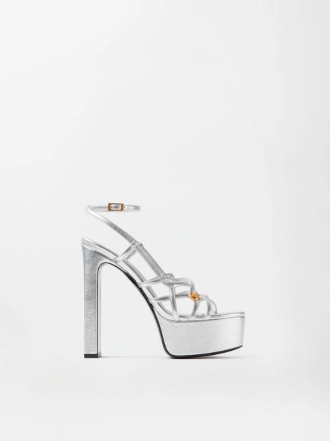 VERSACE Valentina Metallic Platform Sandals 140 mm