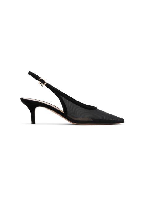 Gianvito Rossi Black Slingback 55 Heels