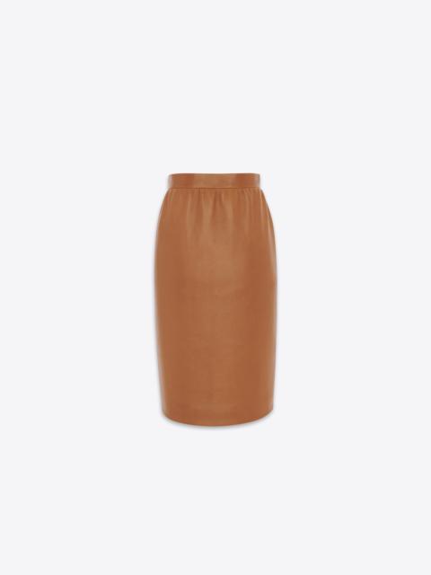 SAINT LAURENT pencil skirt in lambskin