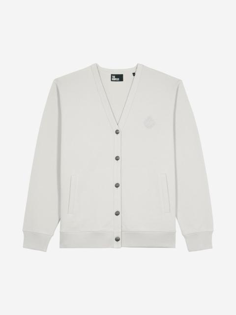The Kooples BUTTON-DOWN CARDIGAN IN GREY JERSEY