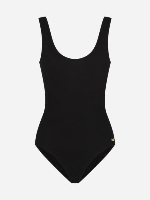 Dolce & Gabbana Racer-style one-piece swimsuit