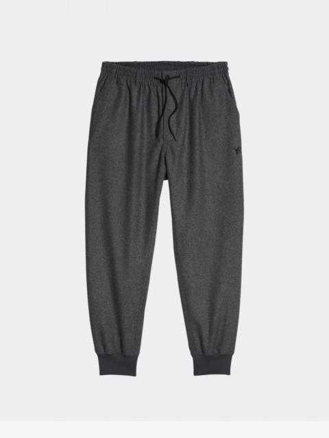 Y-3 Y-3 Grey Wool Flannel Cuffed Pants