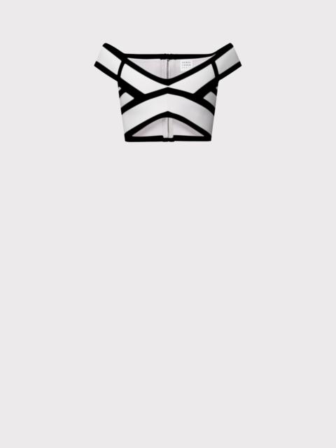 HERVE LEGER THE SPOTLIGHT CROP TOP