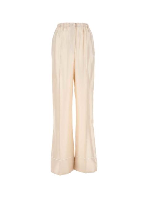 Prada Ivory Satin Pyjama Pant