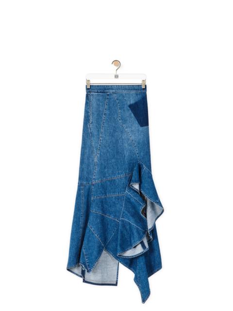 Loewe Ruffle skirt in denim