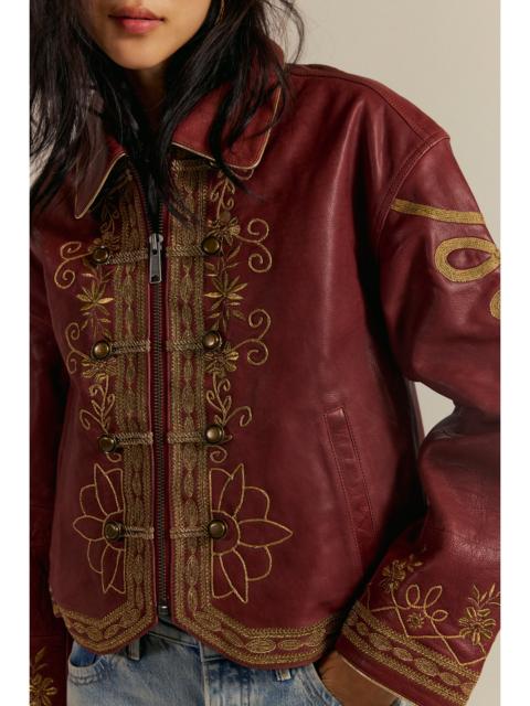 FREE PEOPLE We The Free Lana Leather Band Jacket
