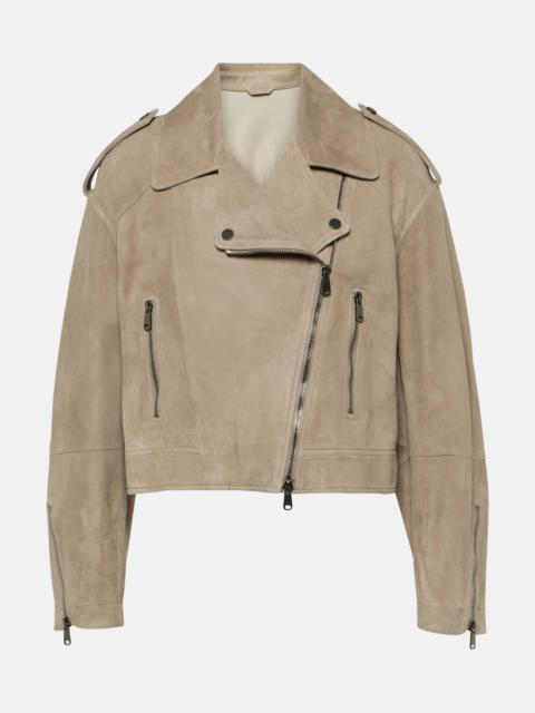 Brunello Cucinelli Cropped suede jacket