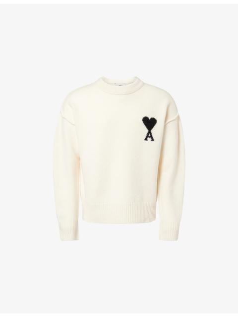 AMI Paris Logo-Knit Wool Jumper