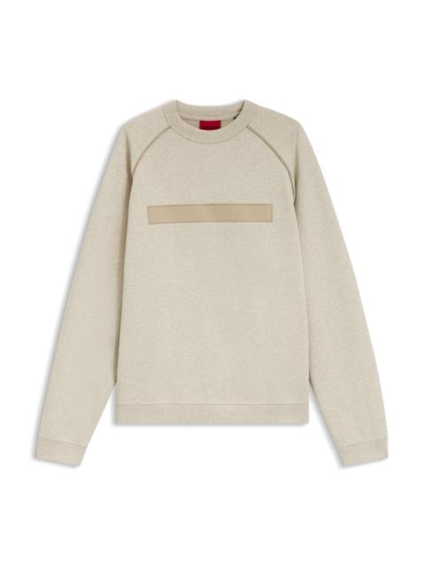 HUGO RELAXED-FIT COTTON-TERRY SWEATSHIRT WITH WIDE-SET LOGO
