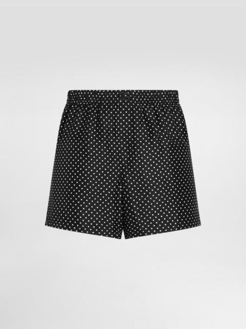 Dolce & Gabbana Polka dot-print silk twill boxer shorts