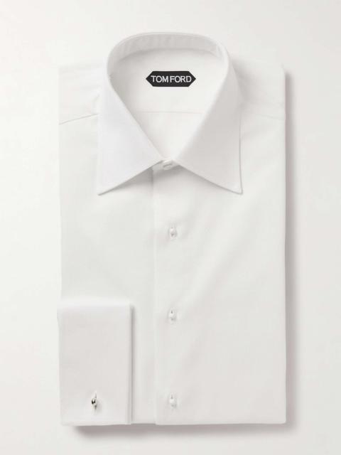 Double-Cuff Cotton-Piqué Tuxedo Shirt