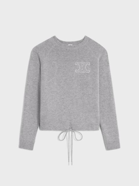 triomphe crew neck sweater in wool and cashmere