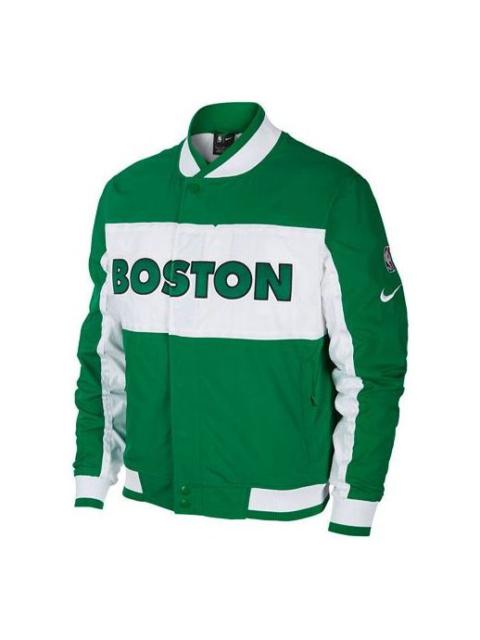 Nike Nike NBA 보스턴 Celtics 농구 색 블록 스포츠 카디건 재킷 녹색 AQ8128-312